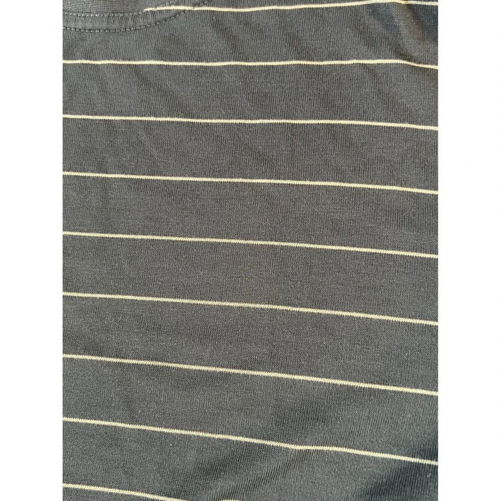Free Fly Mens Performance Bamboo Long Sleeve Striped Crew Neck Shirt Blue Large - Picture 2 of 6
